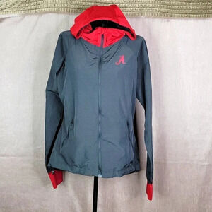 COLOSSEUM Women's‎ Hooded Red and Gray Alabama Jacket Medium
